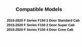 Privacy Heated Stationary Back Window Back Glass Compatible with Ford F150 Pickup 2015-2020 Models
