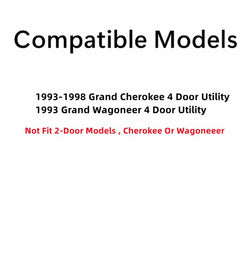 Passenger Right Side Rear Door Window Door Glass Compatible with Jeep Grand Cherokee/Grand Wagoneer 1993-1998 Models