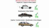 Passenger Right Side Front Door Window Door Glass Compatible with Oldsmobile Custom Cruiser 1991-1992 Models/Chevrolet Impala SS 1994-1996 Models