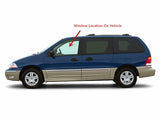 Driver Left Side Front Door Window Door Glass Compatible with Ford Windstar Mini Van 1995-1997 & 1999-2002 Models