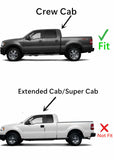 Driver Left Side Rear Door Window Door Glass Compatible with Ford F150/Lincoln Mark LT 4 Door Crew Cab 2004-2008 Models