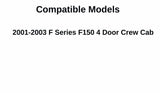 Passenger Right Side Front Door Window Door Glass Compatible with Ford F150 4 Door Crew Cab 2001-2003 Models
