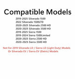 Heated Stationary Back Window Back Glass Compatible with Chevrolet Silverado/GMC Sierra 2019-2025 1500 Models/ 2020-2025 2500 3500 Models (Not For 1500 Light Duty)