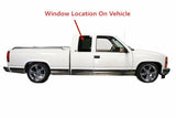 Movable Passenger Right Side Quarter Window Quarter GlassW/Frame & Latch Compatible with Chevrolet/GMC Pickup C1500 K1500 1988-1999 / C2500 K2500 C3500 K3500 1988-2000 2-Door Extended Cab Models