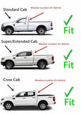 Heated Manual Back Slider Back Window Back Glass Compatible with Ford Ranger Pickup 2019-2023 Models