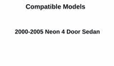 Driver Left Side Rear Door Window Door Glass Compatible with Dodge Neon/Plymouth Neon 4 Door Sedan 2000-2005 Models