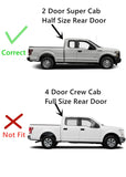 Passenger Right Side Rear Door Window Door Glass Compatible with Ford F150 2015-2020 / F250 F350 F450 F550 2017-2022 Super Cab/Extended Cab Pickups Models