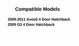 Driver Left Side Rear Door Window Door Glass Compatible with Chevrolet Aveo5 4 Door Hatchback 2009-2011 Models