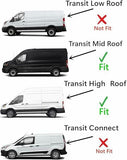 Driver Left Side Front Door Window Door Glass Compatible with Ford Transit 110.2" High-Roof 100.8" Mid-Roof Van 2015-2026 Models (Not for Transit Connect or Low-Roof Transit)