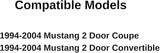 Driver Left Side Door Window Door Glass Compatible with Ford Mustang 1994-2004 Models