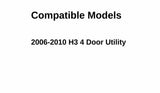 Passenger Right Side Rear Door Window Door Glass Compatible with Hummer H3 2006-2010