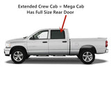 Tempered Driver Left Side Rear Door Window Door Glass Compatible with Dodge Ram Pickup 1500 2500 3500 4500 4 Door Extended Crew/Mega Cab 2007-2009 Models