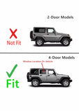 OEM Passenger Right Side Rear Door Window Door Glass Compatible with Jeep Wrangler 2007-2017 Models/ Wrangler JK 2018 Models