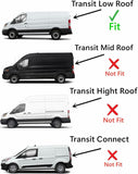 Privacy Movable Driver Left Side Rear Sliding Cargo Door Window Door Glass Compatible with Ford Transit 83.2" Low-Roof Van 2015-2025 Models (Low-Roof Van Only)