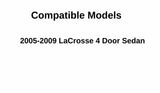 Driver Left Side Rear Door Window Door Glass Compatible with Buick Lacrosse 2005-2009 Models