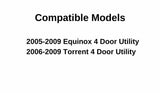 Passenger Right Side Rear Door Window Door Glass Compatible with Pontiac Torrent/Chevrolet Equinox 2005-2009 Models