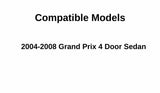 Driver Left Side Front Door Glass Compatible with Pontiac Grand Prix 2004-2008 Models