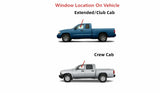 Driver Left Side Front Door Window Door Glass Compatible with Dodge Dakota 2005-2010 Models/Ram Dakota 2011/Mitsubishi Raider 2006-2010 Models