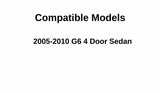 Driver Left Side Rear Door Window Door Glass Compatible with Pontiac G6 4 Door Sedan 2005-2010 Models