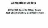 Passenger Right Side Door Window Door Glass Compatible with Chevrolet Corvette 2005-2013 Models