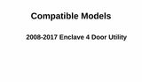 Driver Left Side Rear Door Window Door Glass Compatible with Buick Enclave 2008-2017 Models