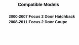 Passenger Right Side Door Window Door Glass Compatible with Ford Focus 2 Door Hatchback 2000-2007 Models/ 2 Door Coupe 2008-2011 Models
