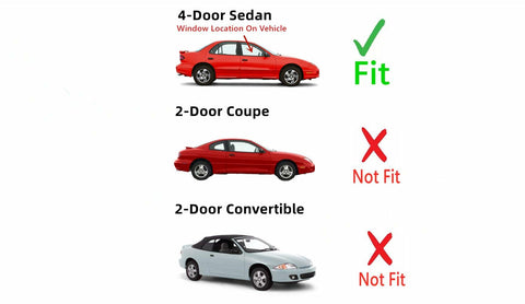 Passenger Right Side Front Door Window Door Glass Compatible with Pontiac Sunfire 4 Door Sedan 1995-2002 Models