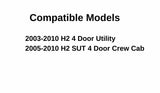 Passenger Right Side Front Door Window Door Glass Compatible with Hummer H2 2003-2010 Models