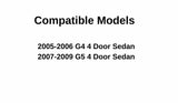 Driver Left Side Rear Door Window Door Glass Compatible with Chevrolet Cobalt/Pontiac G4&G5 4 Door Sedan 2005-2011 Models