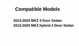 Passenger Right Side Rear Door Window Door Glass Compatible with Lincoln MKZ 2013-2020 Models