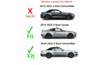 OE Passenger Right Side Door Window Door Glass Compatible with Ford Mustang 2-Door Coupe 2015-2026, Mustang 2-Door Convertible 2015-2026 Models