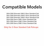 Passenger Right Side Door Window Door Glass Compatible with Chevrolet Silverado GMC Sierra 1500 2014-2018/2500 3500 2015-2019 2-Door Standard Cab Pickup Only (Not For 4-Door Models)