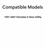 W/O Vent Style Passenger Right Side Front Door Window Door Glass Compatible with Jeep Cherokee 4 Door Utility 1997-2001 Models