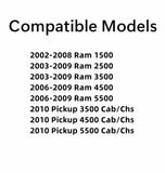 Sliding Back Window Glass Manual Back Slider Compatible with Dodge Ram Pickup 1500 2002-2008 & 2500 3500 2003-2009 & 4500 5500 2006-2009 & 3500Cab/Chs 4500Cab/Chs 5500Cab/Chs 2010 Models