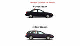 Passenger Right Side Rear Door Window Door Glass Compatible with Saturn SL1 SL2 4-Door Sedan 1996-2002 / SW1 SW2 4-Door Wagon 1996-2001 Models