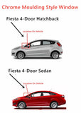 OEM Chrome Moulding Style Driver Left Side Front Vent Window Vent Glass Compatible with Ford Fiesta 2011-2019 Models
