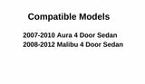 Tempered Passenger Right Side Front Door Window Door Glass Compatible with Chevrolet Malibu 2008-2012 (Not for Malibu Classic) / Saturn Aura 2007-2010 Models