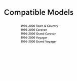 Passenger Right Side Rear Sliding Door Window Door Glass Compatible with Chrysler Voyager Grand Voyager Town & Country / Dodge Caravan Grand Caravan / Plymouth Voyager Grand Voyager 1996-2000 Models
