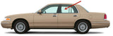 Driver Left Side Rear Door Window Door Glass Compatible with Mercury Grand Marquis 1995-2011 / Mercury Marauder 2003-2004 Models