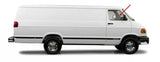 Passenegr Side Right Front Door Window Door Glass Compatible with Dodge Ram Van (1500 2500 3500) 1998-2003 Models