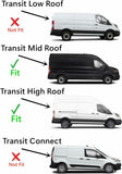 Passenger Right Side Front Door Window Door Glass Compatible with Ford Transit 110.2" High-Roof 100.8" Mid-Roof Van 2015-2026 Models (Not for Transit Connect or Low-Roof Transit)