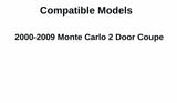 Passenger Right Side Front Door Window Door Glass Compatible with Chevrolet Monte Carlo 2 Door Coupe 2000-2009 Models
