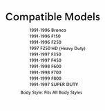 Driver Left Side Front Door Window Door Glass Compatible with Ford Bronco F150 F250 1991-1996 / F250HD F350 F450 F-Series Super Duty 1991-1997 / F600 F700 F800 1991-1999 With Vent Glass Style Models