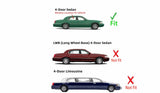 Passenger Right Side Rear Door Window Door Glass Compatible with Lincoln Town Car 4 Door Sedan 1998-2011 Models