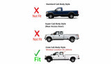 Driver Left Side Rear Door Window Door Glass Compatible with Ford F250 F350 F450 F550 F650 F750 4 Door Crew Cab 1999-2012 Models