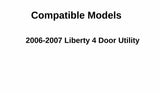 With Bottom Hole Style Passenger Right Side Rear Door Window Door Glass Compatible with Jeep Liberty 2006-2007 Models