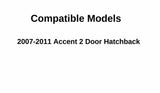 With Wiper Hole Style Heated Back Window Back Glass Compatible with Hyundai Accent 2 Door Hatchback 2007-2011 Models