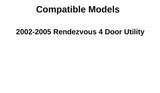 Passenger Right Side Front Door Window Door Glass Compatible with Buick Rendezvous 2002-2005 Models