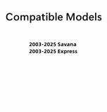 Stationary Passenger Right Side Front Hinged Door Window Door Glass Compatible with Chevrolet Express/GMC Savana 2003-2025 Models
