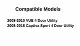 Passenger Right Side Rear Door Window Door Glass Compatible with Chevrolet Captiva Sport/Saturn VUE 2008-2016 Models